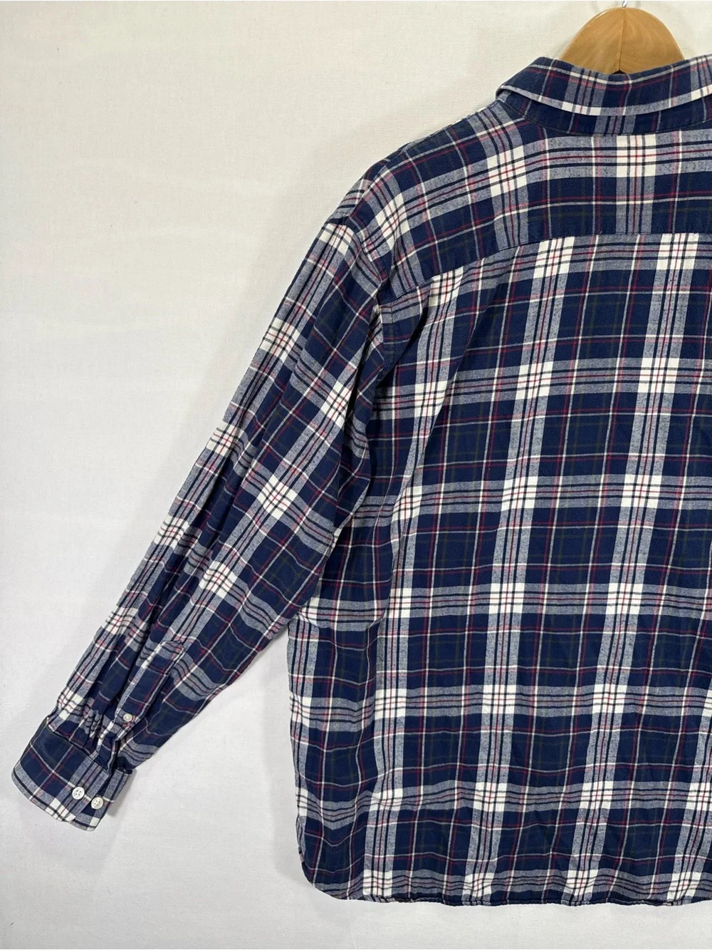 Banana Republic Navy, White & Red Plaid Button-Down Shirt - Men's